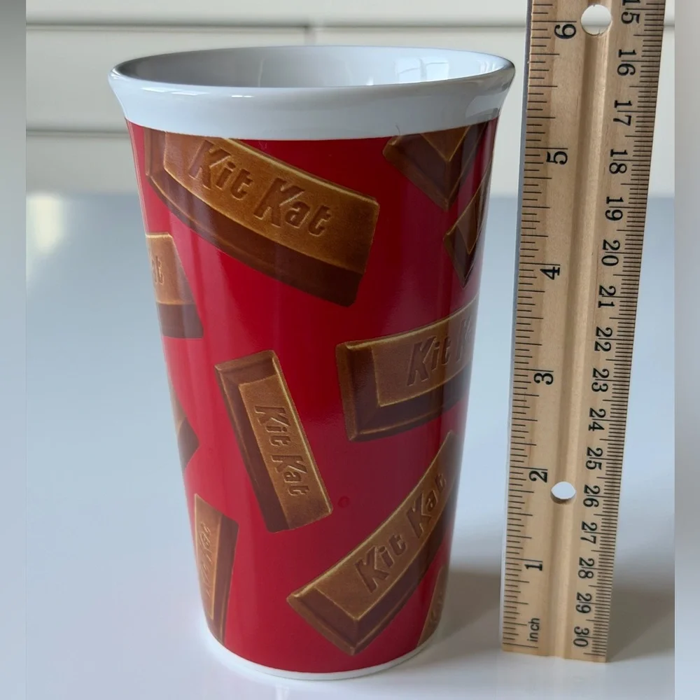 Galerie Kit Kat Graphic Print Red Handless Coffee Chocolate Lover Mug